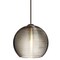 Besa Lighting Kristall 6 Cord Pendant, Smoke, Bronze Finish, 1x5W LED 1XT-461502-LED-BR - alternate 1